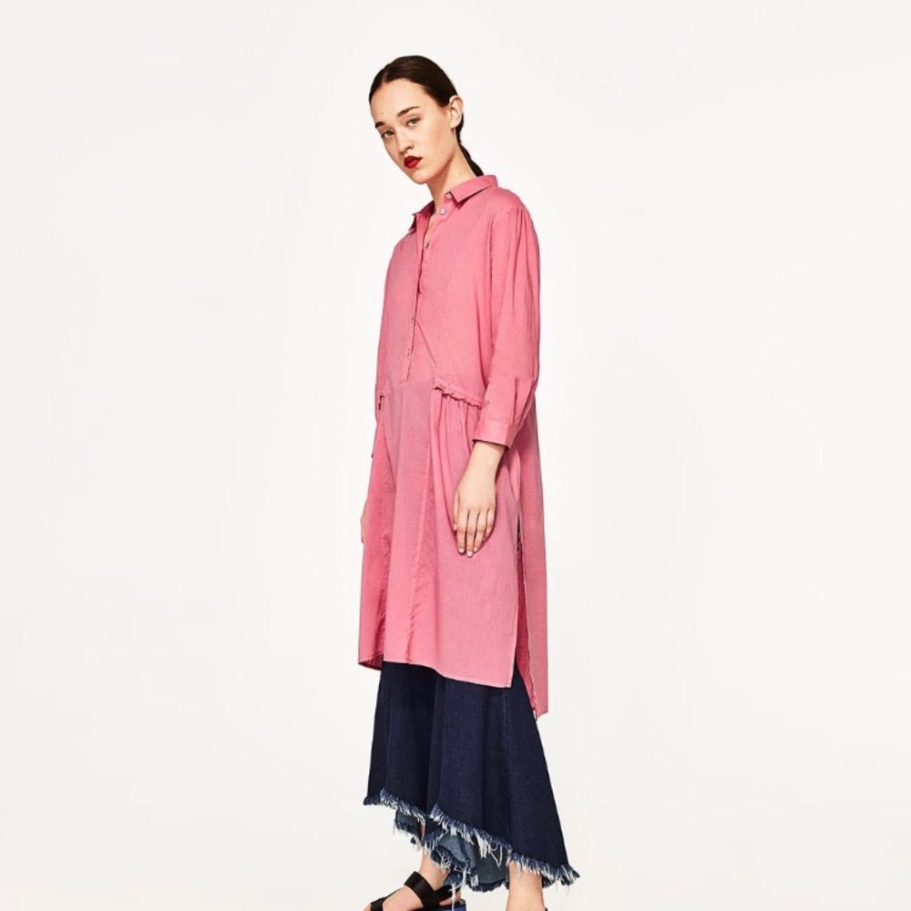 Zara Long Pink Tunic